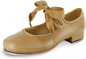 New in Box Bloch Girls Annie Tyette Tap Dance Shoe Brown Tan 9 Wide Girls NIB